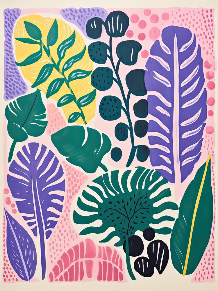 Colourful Botanical Risograph Style 17