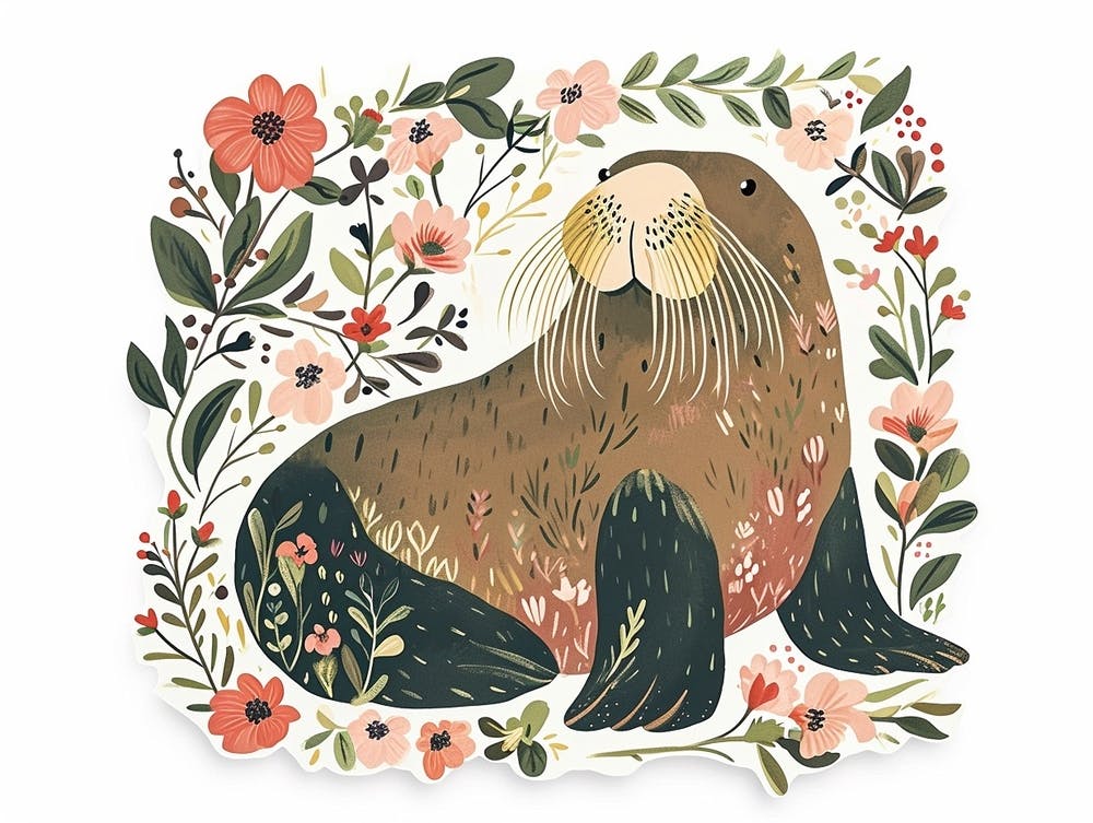 Little Floral Walrus 1