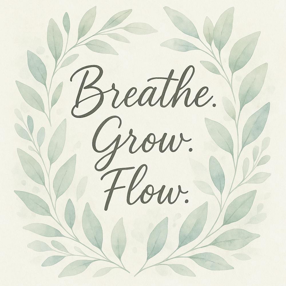 Breathe. Grow. Flow. – Botanical Watercolor