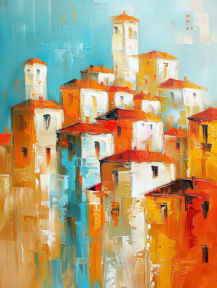 Italian Town Canvas Print