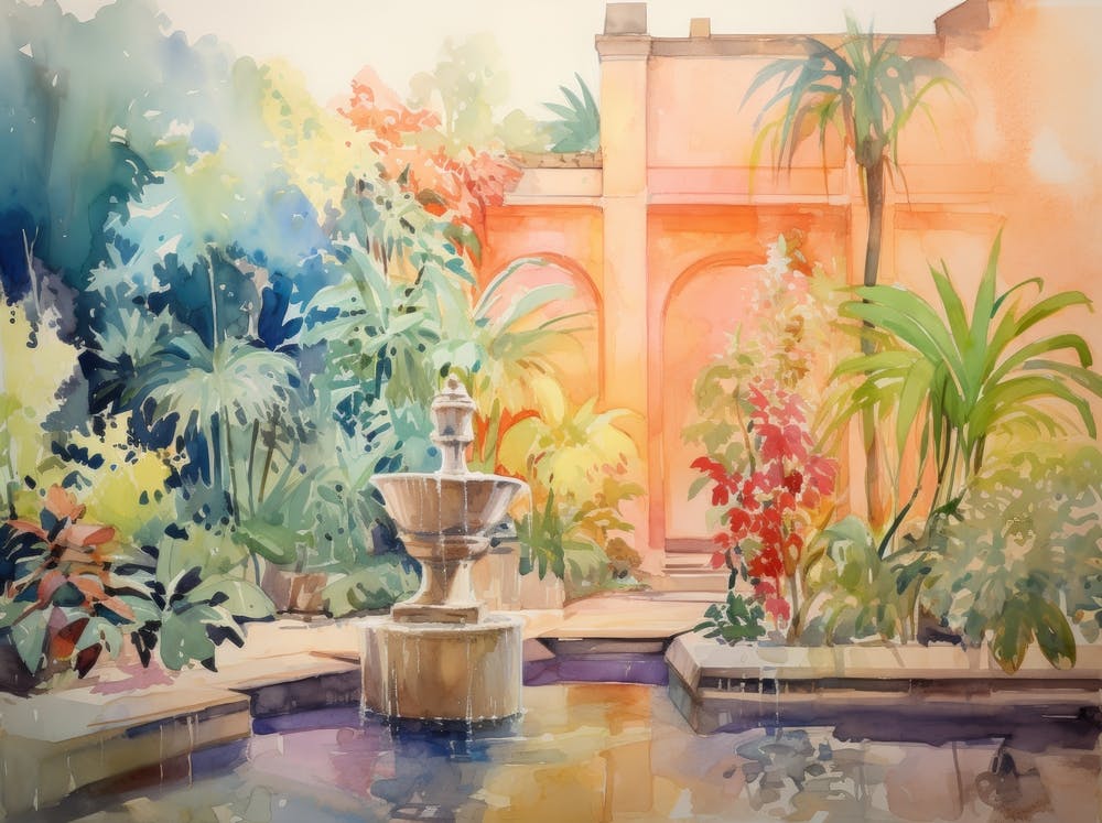 Fountain In The Garden