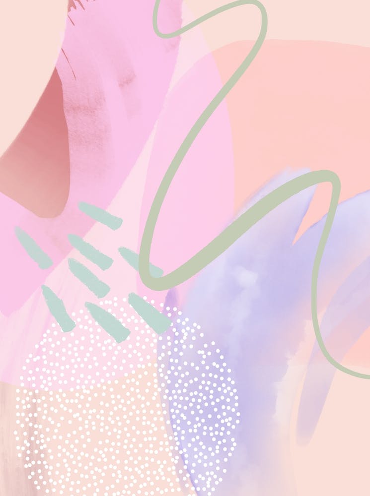 Abstract Pink Painting - I