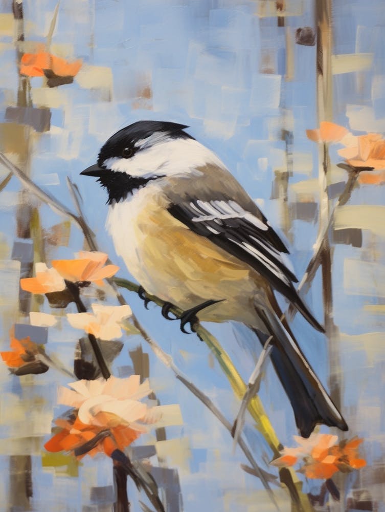 Bird Painting Carolina Chickadee 2