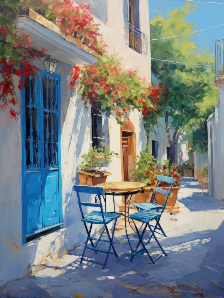 Table And Chairs In Greece