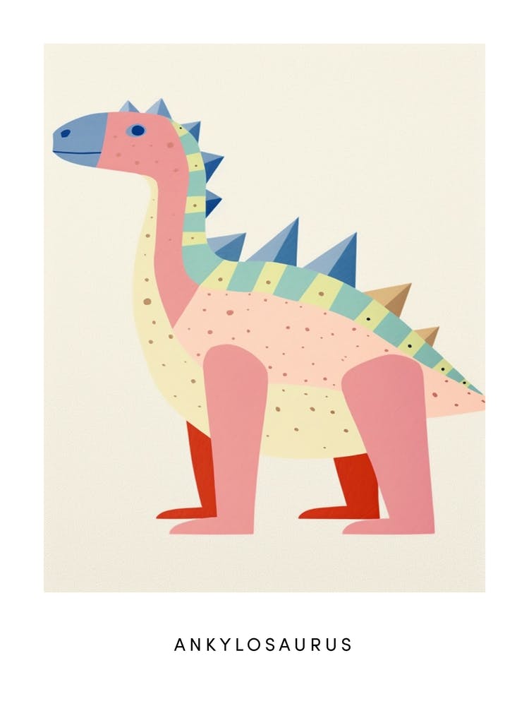 Nursery Dinosaur Art Ankylosaurus 1 Poster
