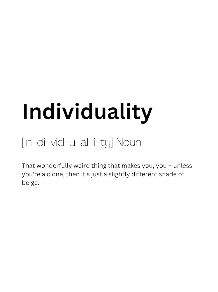 Individuality Definition Meaning