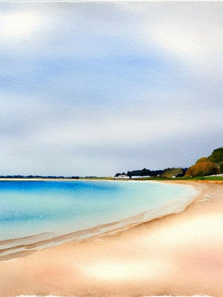 Sandbanks Beach 2, Dorset Watercolour