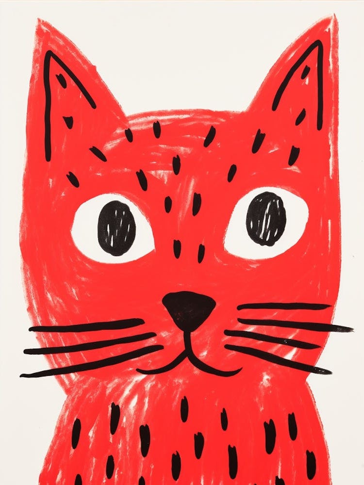 Red Polka Dot Cat 4