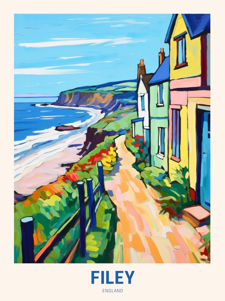 Filey England Uk Travel Poster