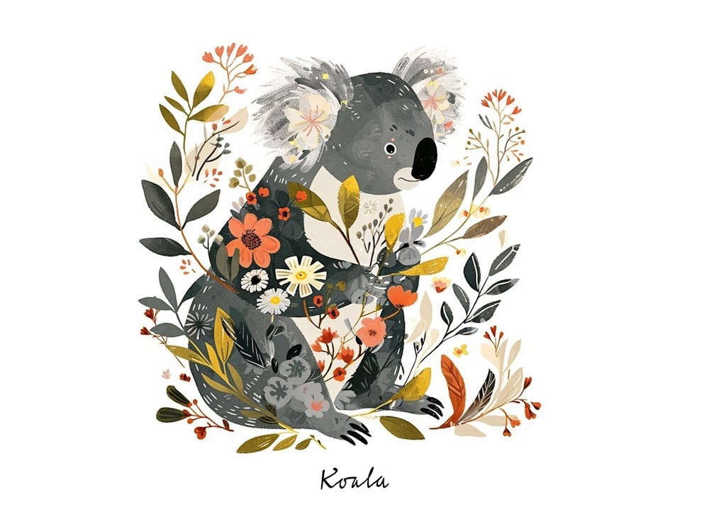 Little Floral Koala 2 Poster