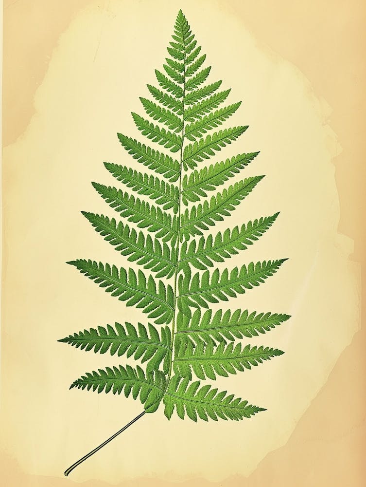 Vintage Illustration Pteris Fern 4