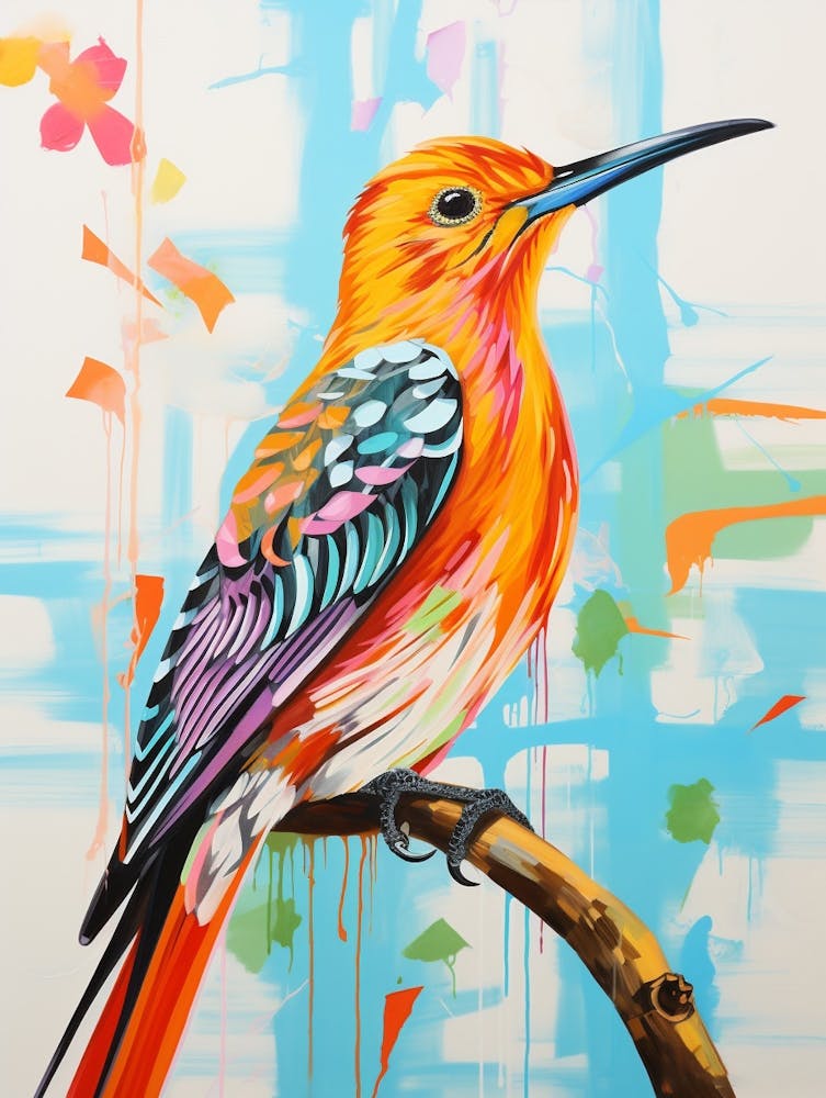 Colourful Bird Painting Hoopoe 2