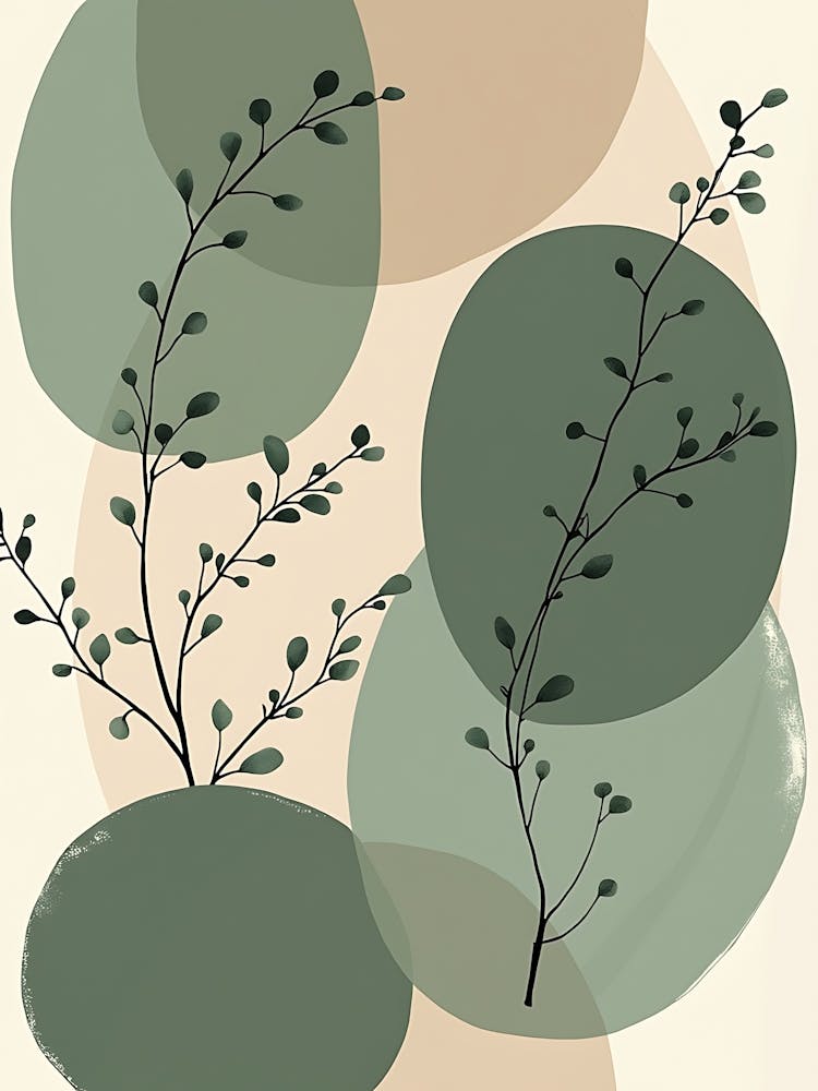 Delicate Sage Bloom Pattern
