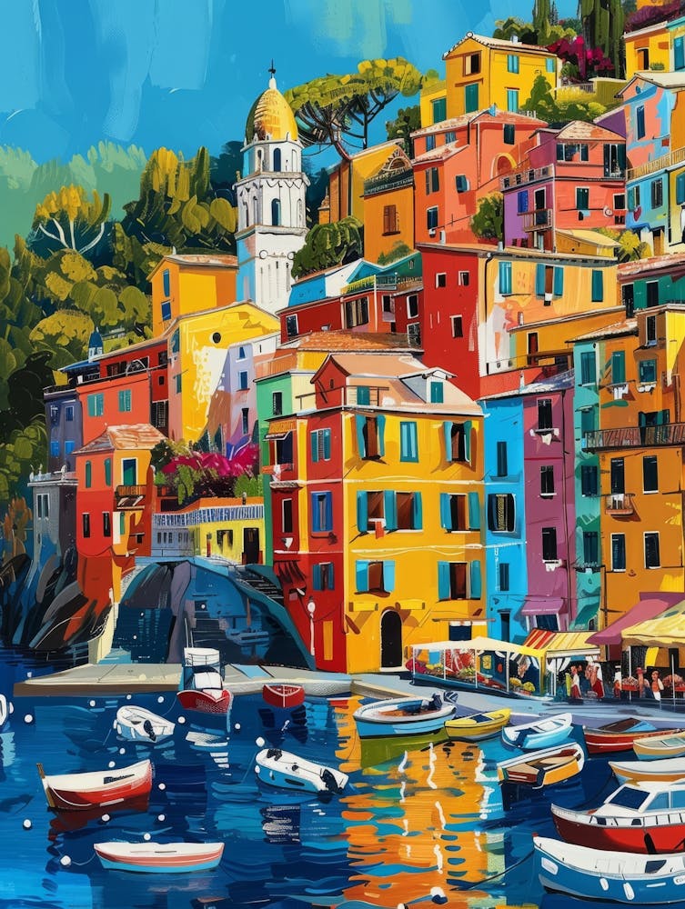 Generate Beautiful Vibrant And Modern Wall Art On Different Themes, Travel, Italy 10