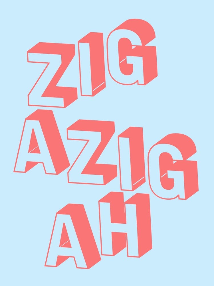 ZIGAZIGAH Blue & Red Print