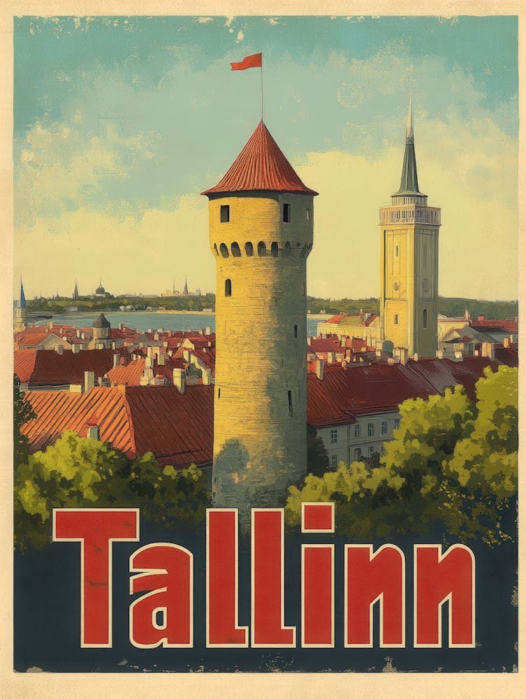 Aihrgdesign A Classic 1960s Travel Poster For Tallinn 2