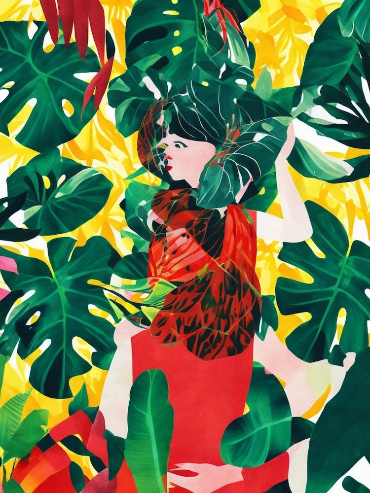 Woman in the jungle