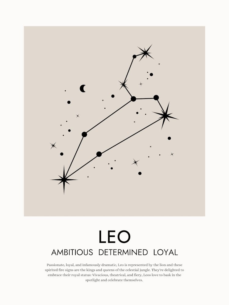 Leo Zodiac Print