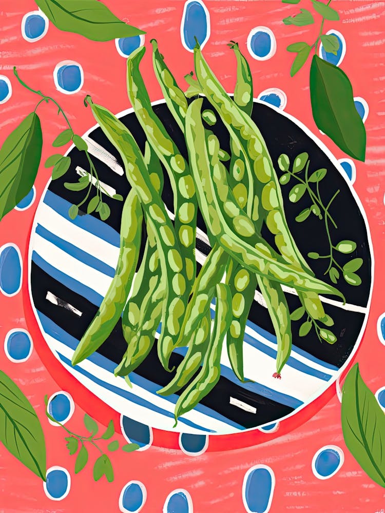 Zuckerschoten Sommerillustration 4