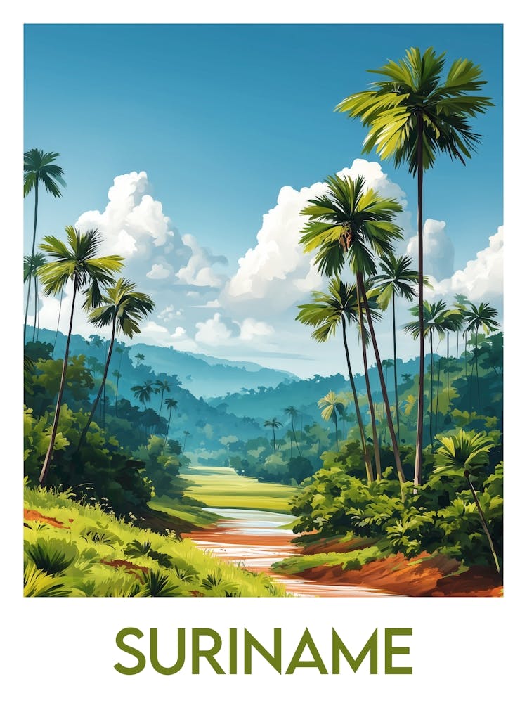 Affiche de voyage Suriname