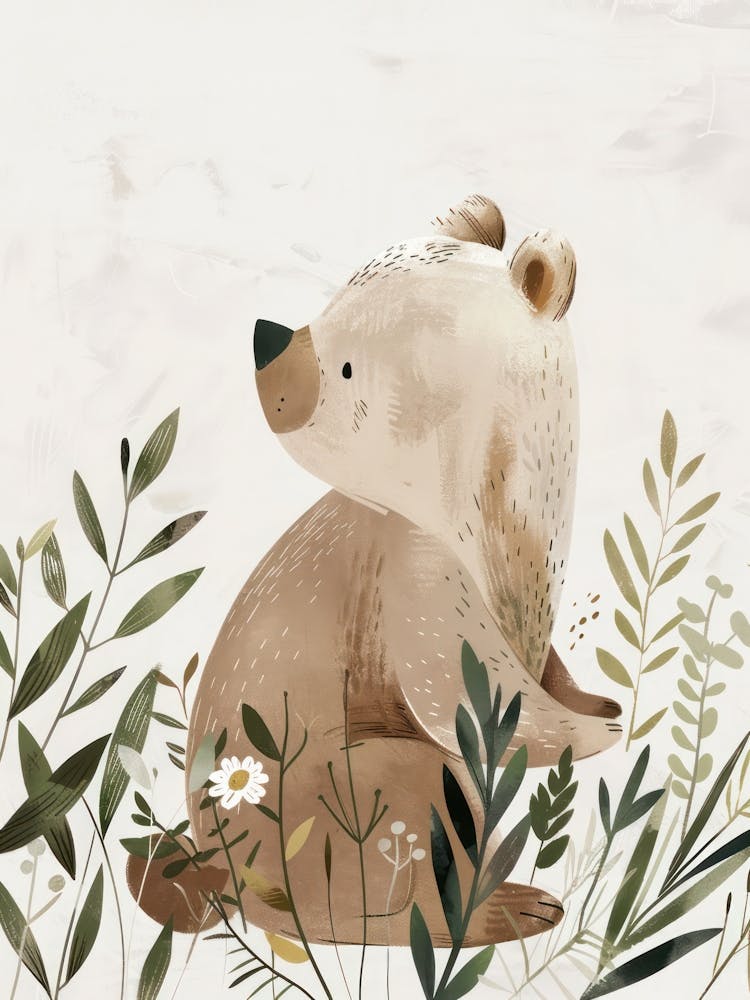 Charming Nursery Kids Animals Bear Cub 2