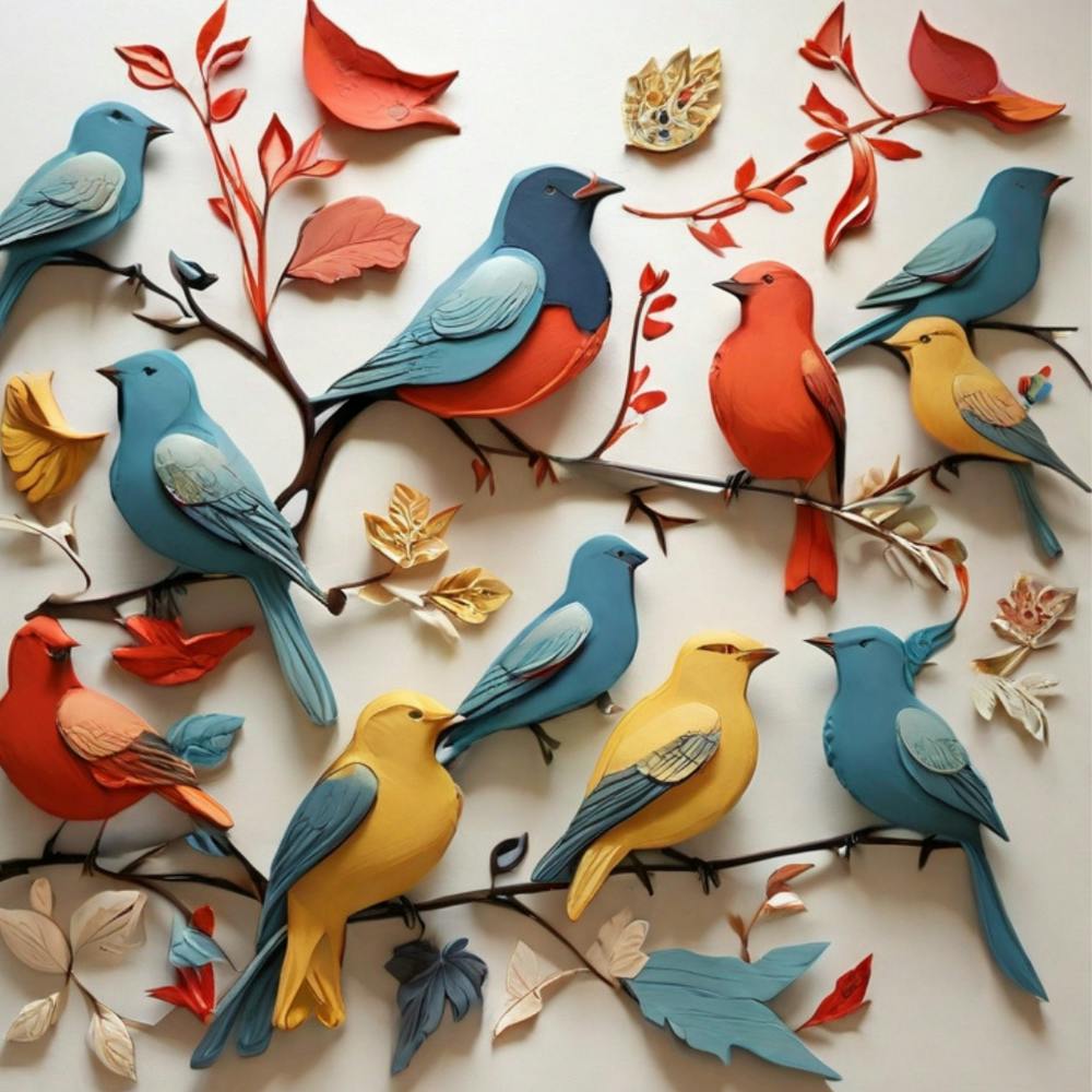 Birds On Branch