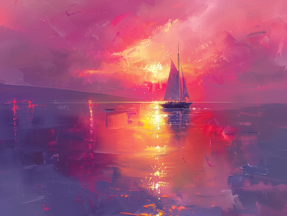 Sunset Sailboat 1