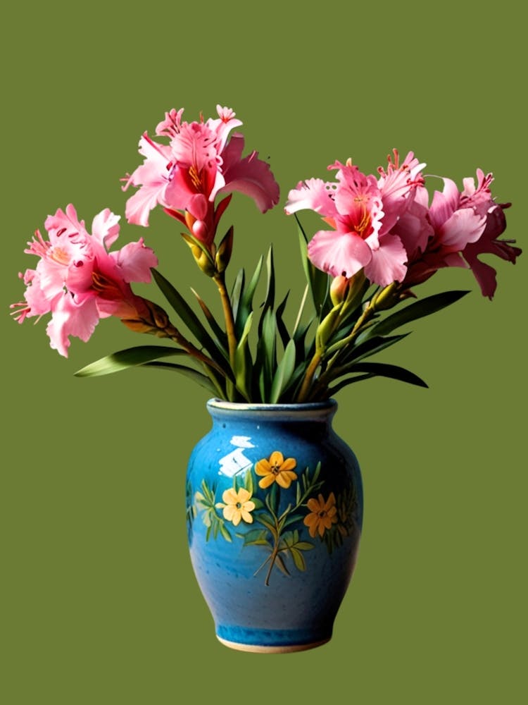 Flowers In A Blue Vase 6