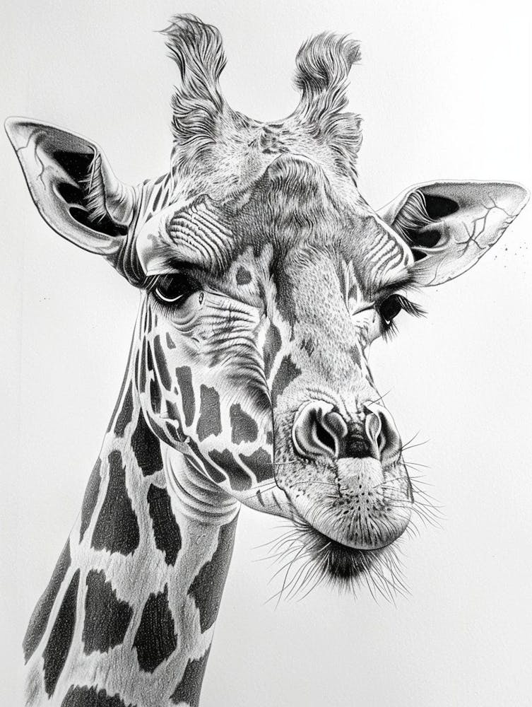 Zoo Austin Texas Black And White Drawing 1