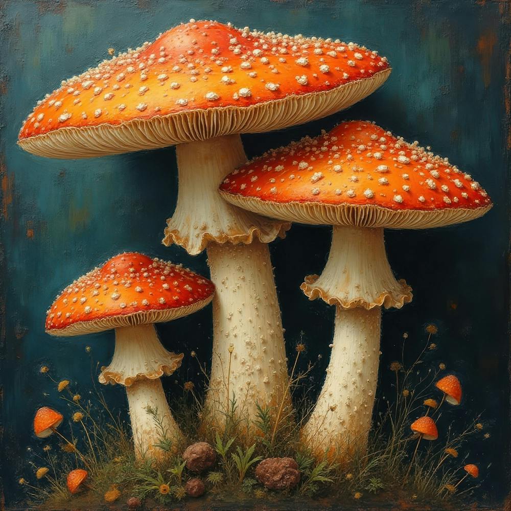 Three Mushrooms