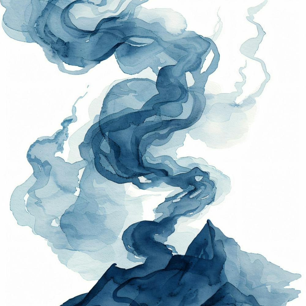 Aquarelle d'une Montagne