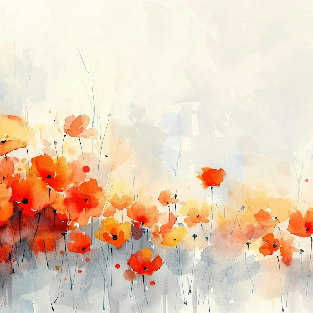 Watercolor Poppies