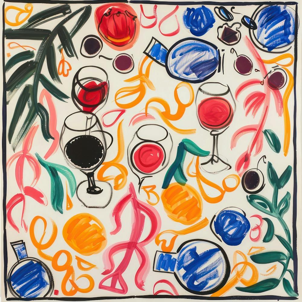 Weinmittagessen im Matisse-Stil 2