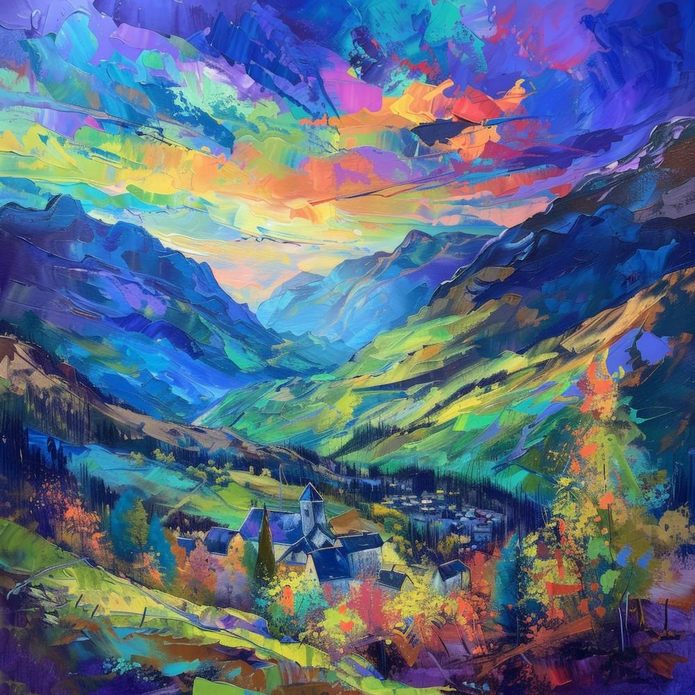 Coucher de Soleil dans les Montagnes 56