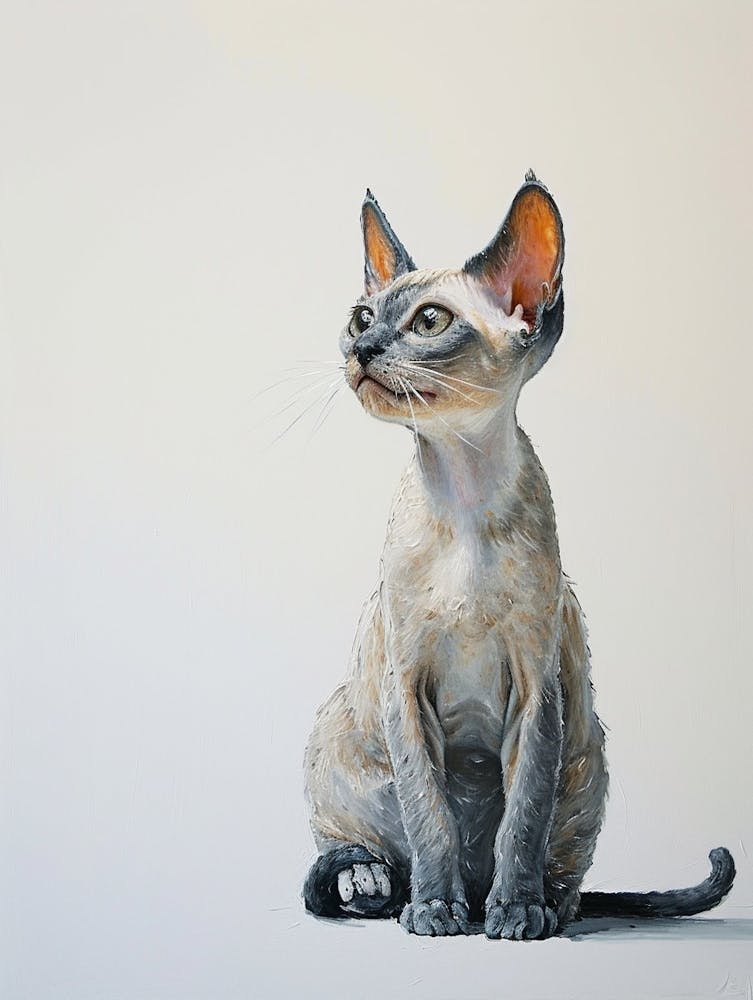 Oriental Shorthair Cat Painting 2