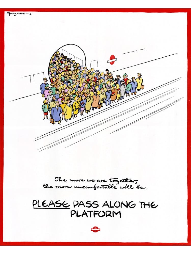 Please Pass Along Vintage London Underground Poster