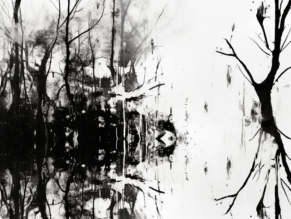 Reflection Abstract Black And White 9