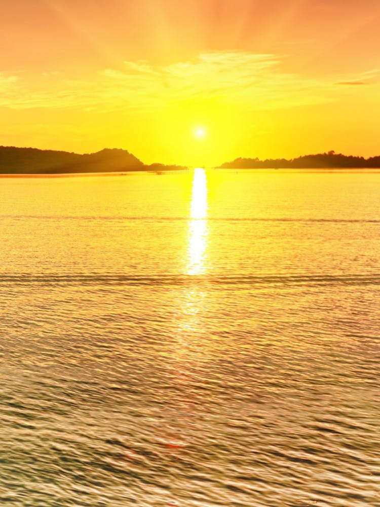 Sunset Over The Sea