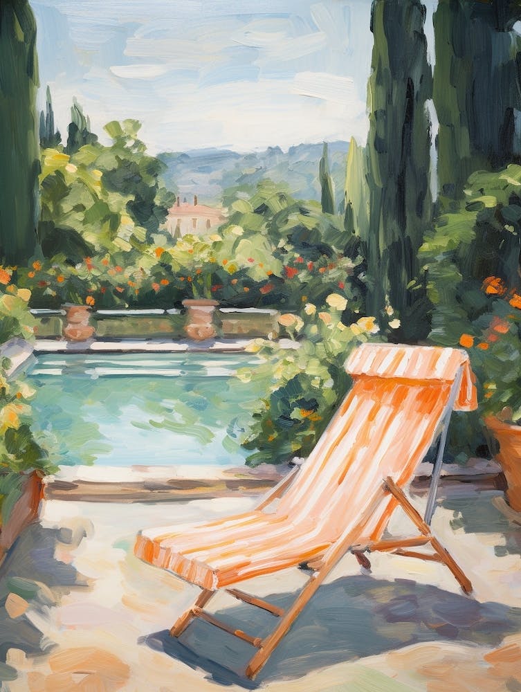 Sun Lounger By The Pool In Milan Italy 2