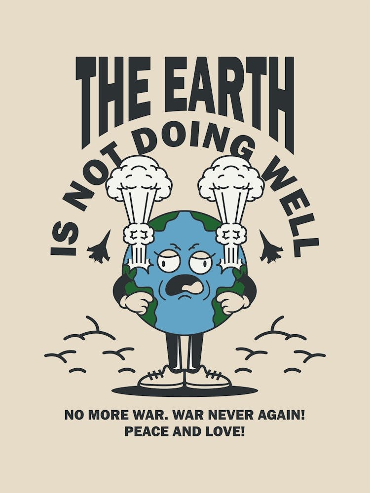 Retro Wall Art Vintage Decor Retro Cartoon Retro Vintage Wall Art The Earth Is Not Doing Well Trendy Retro Poster
