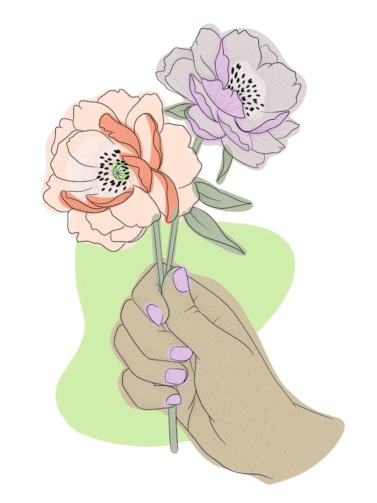 Hand And Peony