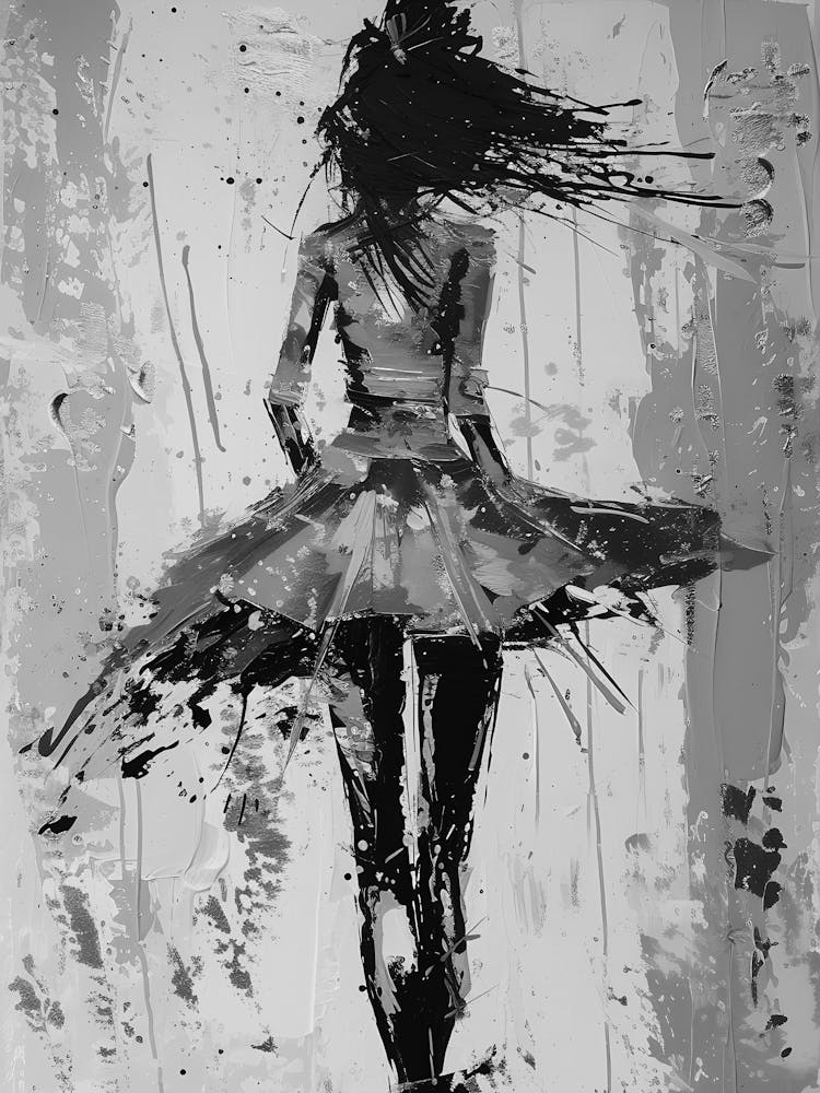 Dancer In Black And White