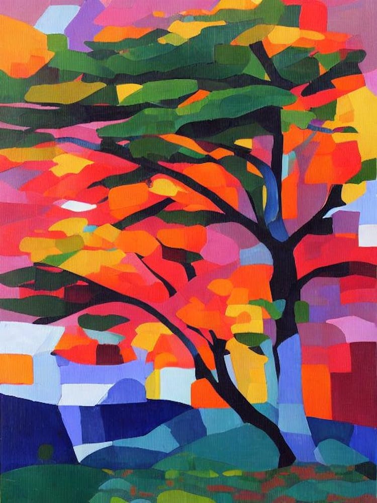 Blue Spruce Tree Cubist
