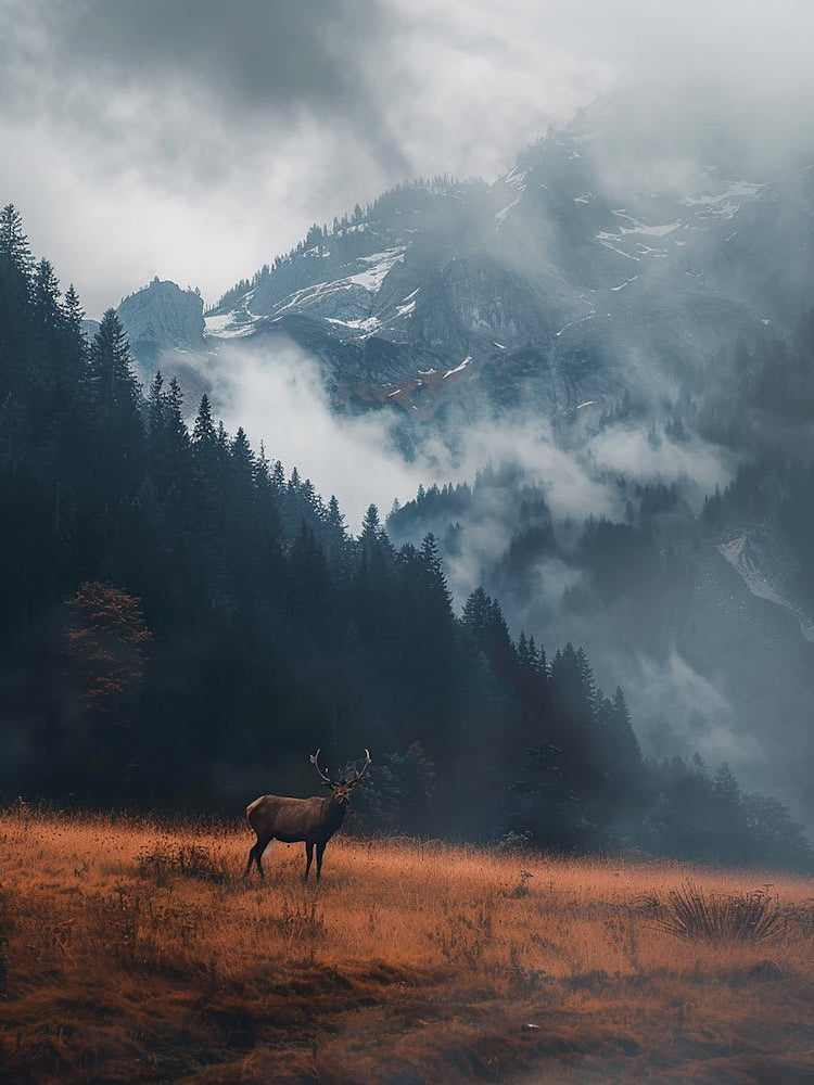 Stag In The Mountains