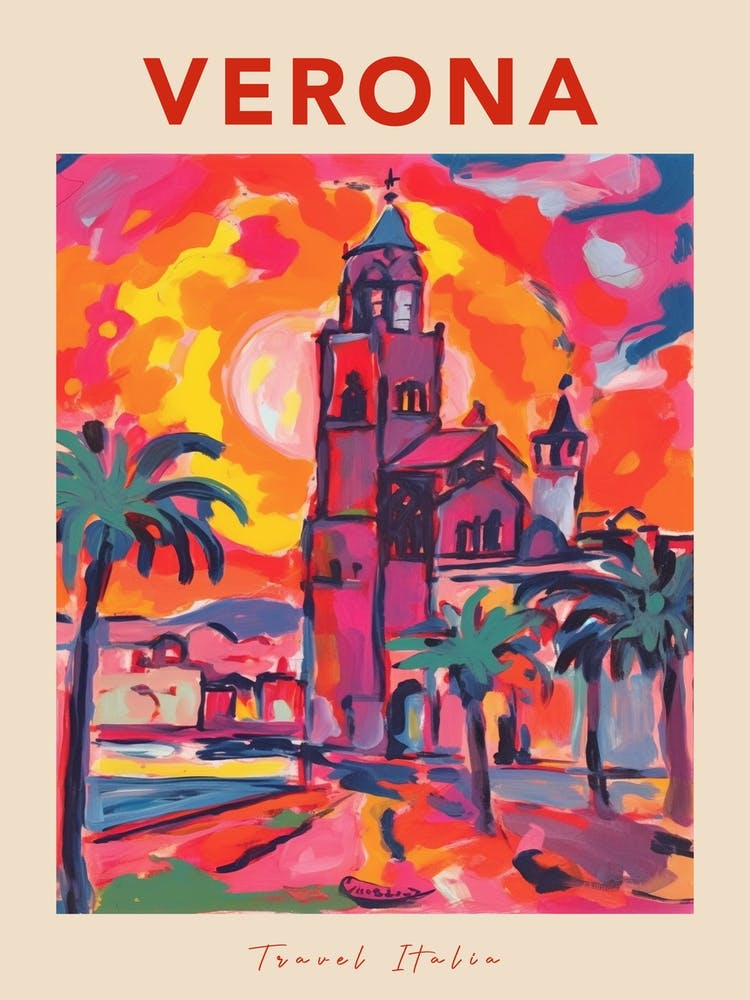 Verona Italia Travel Poster