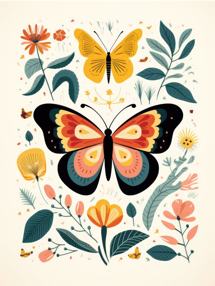 Butterflies And Flowers 2