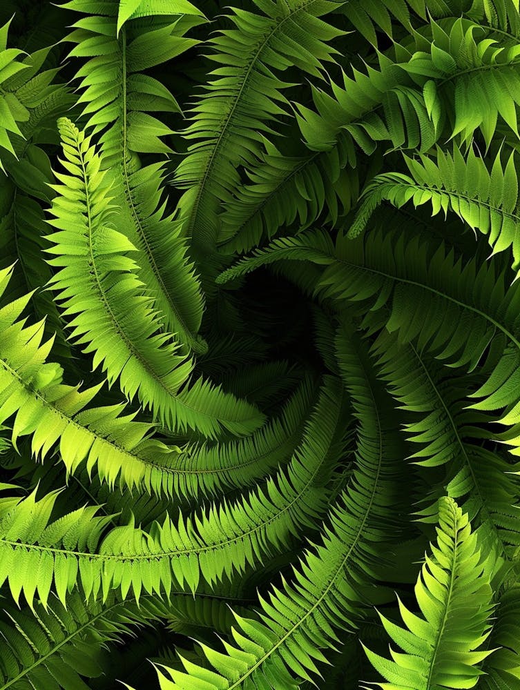 Pattern Poster Upside Down Fern 4