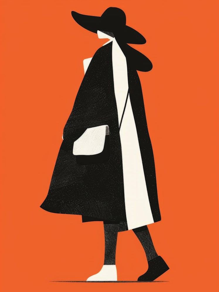 Woman In Black Coat