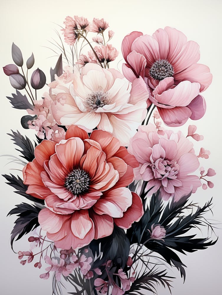 Pink Flowers In A Vase