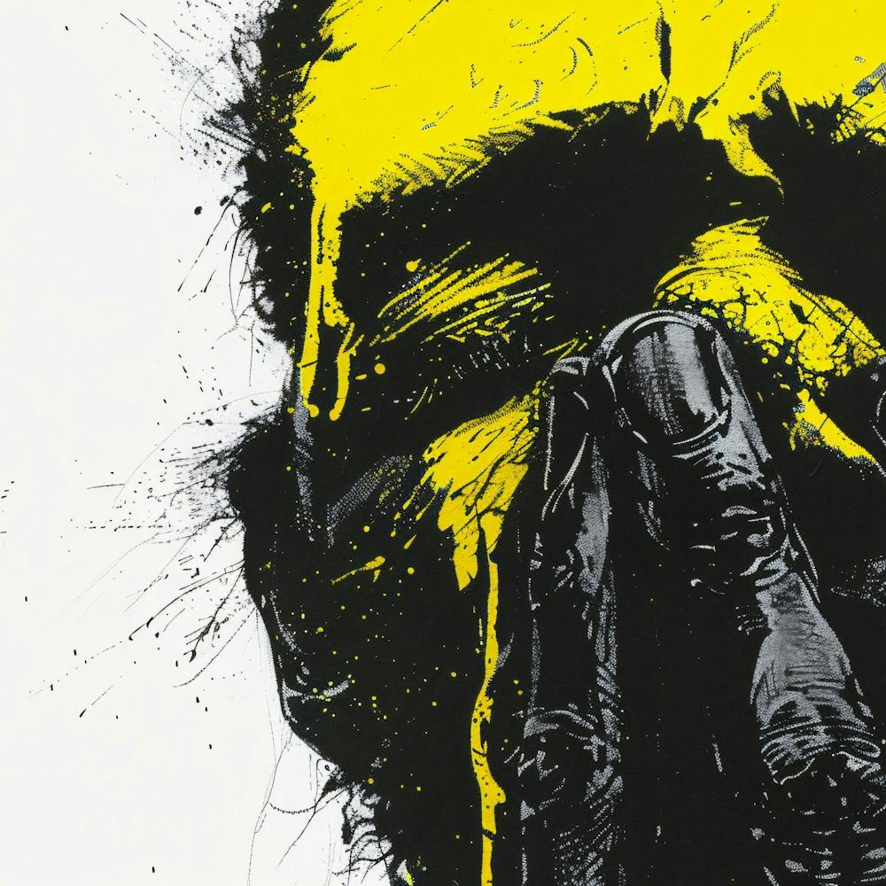 Splatter Black Face Painting 1